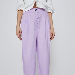 ZARA PURPLE DARTED PANTS